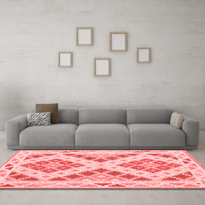 Country Red Washable Rugs