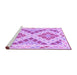 Sideview of Machine Washable Southwestern Purple Country Area Rugs, wshcon1850pur