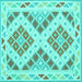 Square Southwestern Turquoise Country Rug, con1850turq