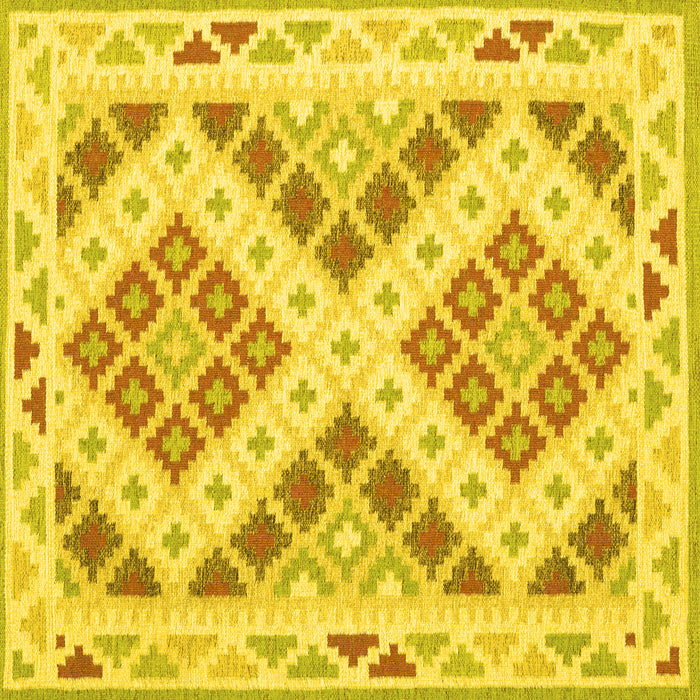 Square Southwestern Yellow Country Rug, con1850yw
