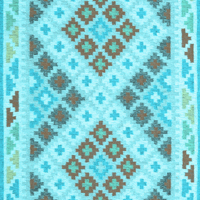 Southwestern Light Blue Country Rug, con1850lblu