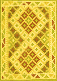 Southwestern Yellow Country Rug, con1850yw