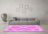 Machine Washable Southwestern Pink Country Rug, wshcon1850pnk