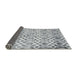 Thickness of Contemporary Light Gray Trellis Rug, con1851