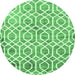 Round Trellis Emerald Green Modern Rug, con1851emgrn