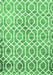 Machine Washable Trellis Emerald Green Modern Area Rugs, wshcon1851emgrn