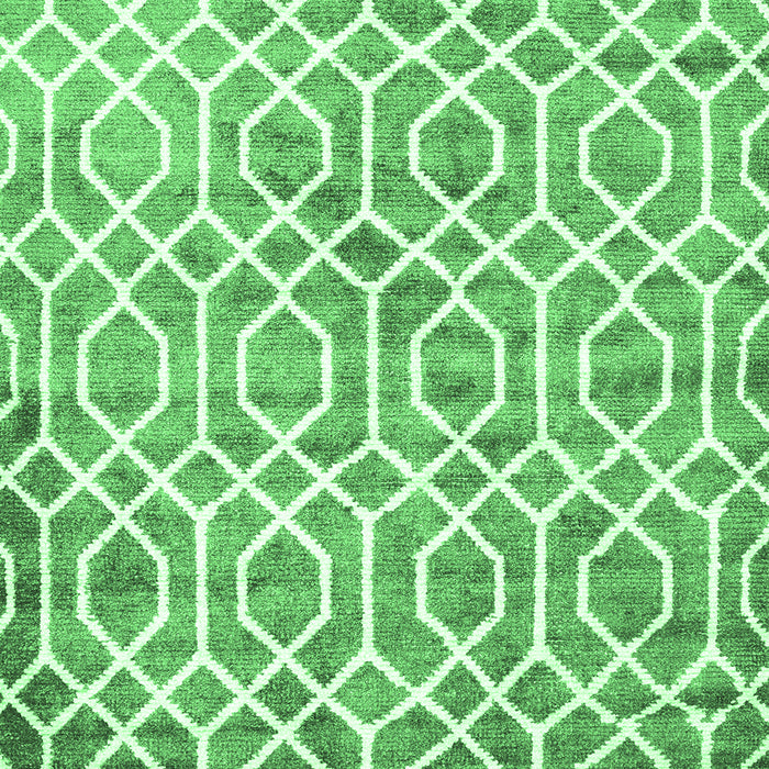 Machine Washable Trellis Emerald Green Modern Area Rugs, wshcon1851emgrn