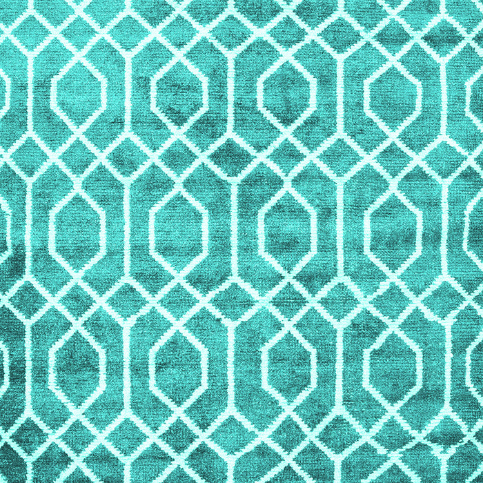 Machine Washable Trellis Turquoise Modern Area Rugs, wshcon1851turq