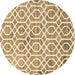 Round Trellis Brown Modern Rug, con1851brn