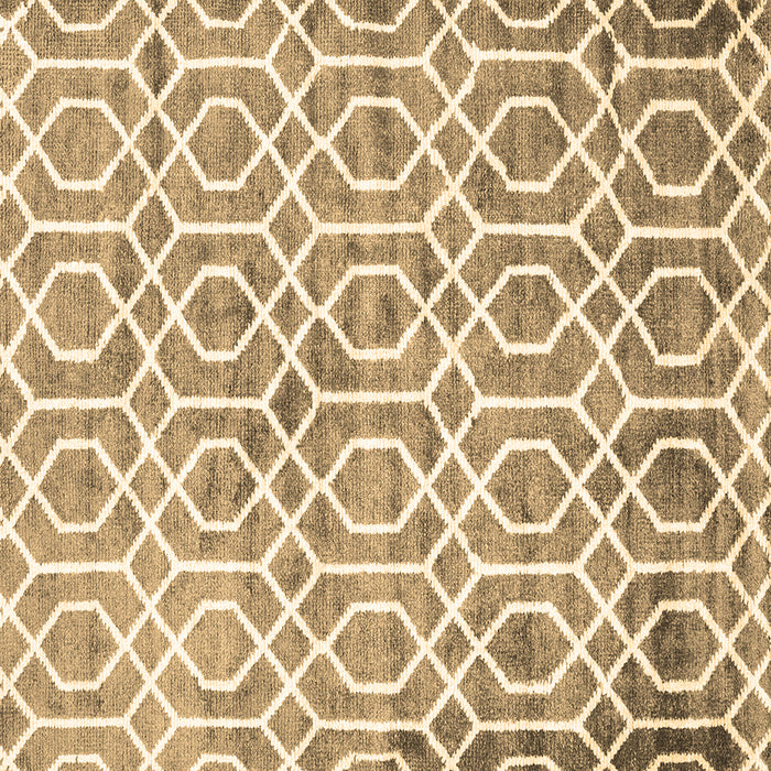 Square Machine Washable Trellis Brown Modern Rug, wshcon1851brn