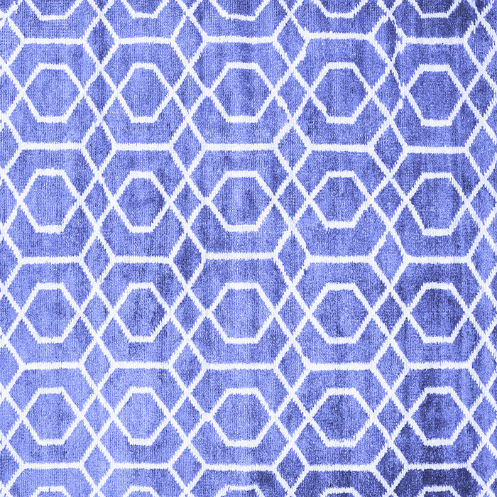 Square Machine Washable Trellis Blue Modern Rug, wshcon1851blu
