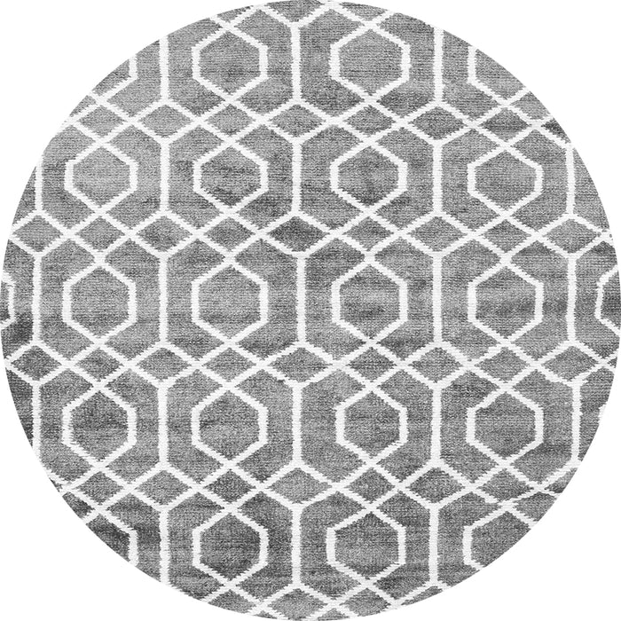 Square Trellis Gray Modern Rug, con1851gry