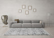Machine Washable Trellis Gray Modern Rug in a Living Room,, wshcon1851gry
