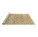 Sideview of Machine Washable Trellis Brown Modern Rug, wshcon1851brn