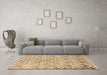 Machine Washable Trellis Brown Modern Rug in a Living Room,, wshcon1851brn