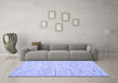 Machine Washable Solid Blue Modern Rug in a Living Room, wshcon1852blu