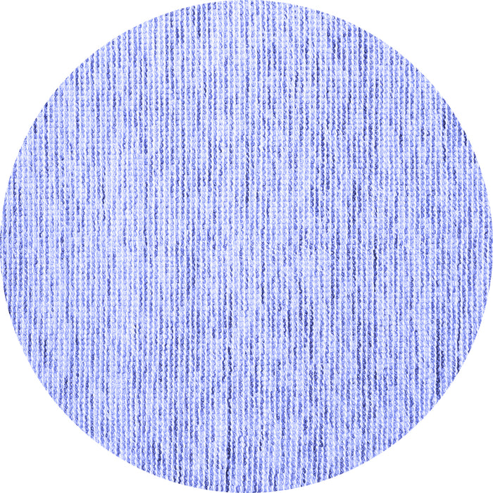 Round Machine Washable Solid Blue Modern Rug, wshcon1852blu