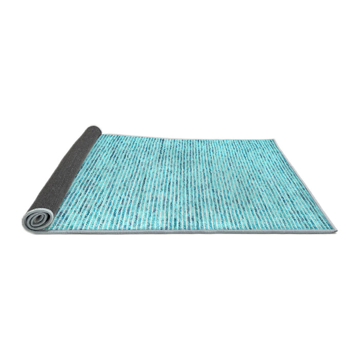 Sideview of Solid Light Blue Modern Rug, con1852lblu