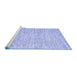 Sideview of Machine Washable Solid Blue Modern Rug, wshcon1852blu