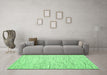 Machine Washable Solid Emerald Green Modern Area Rugs in a Living Room,, wshcon1852emgrn