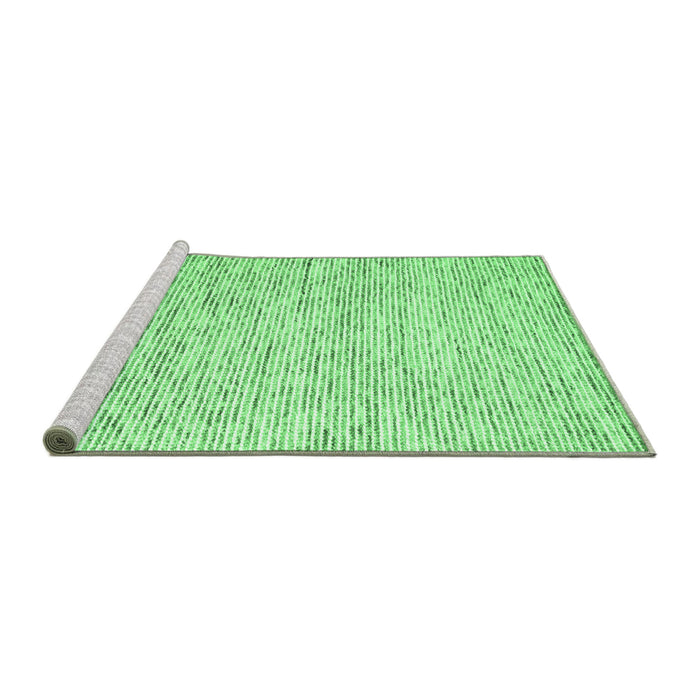 Sideview of Machine Washable Solid Emerald Green Modern Area Rugs, wshcon1852emgrn
