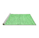 Sideview of Machine Washable Solid Emerald Green Modern Area Rugs, wshcon1852emgrn