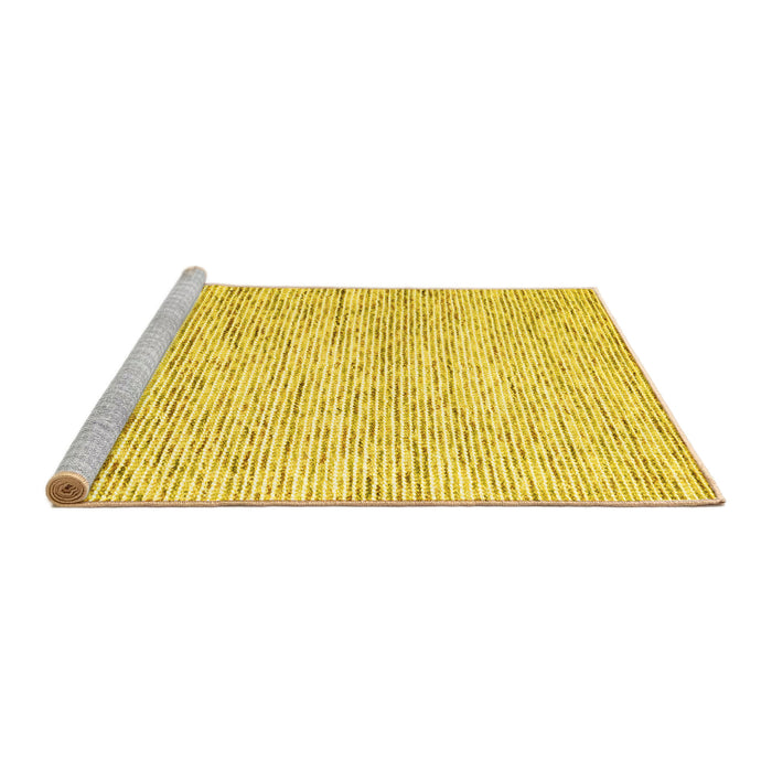 Sideview of Machine Washable Solid Yellow Modern Rug, wshcon1852yw