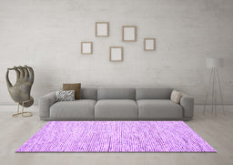 Machine Washable Solid Purple Modern Area Rugs in a Living Room, wshcon1852pur