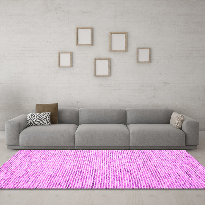 Machine Washable Solid Pink Modern Rug in a Living Room, wshcon1852pnk