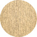 Round Abstract Brown Contemporary Rug, con1853brn