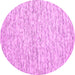 Round Machine Washable Abstract Pink Contemporary Rug, wshcon1853pnk