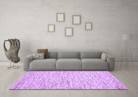 Machine Washable Abstract Purple Contemporary Rug, wshcon1853pur