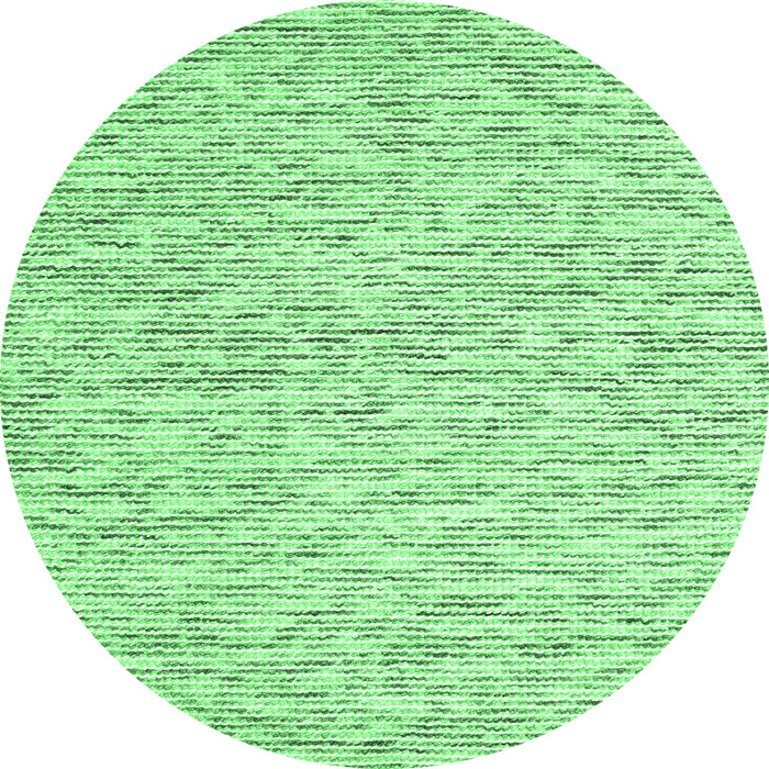 Round Machine Washable Abstract Emerald Green Contemporary Area Rugs, wshcon1853emgrn