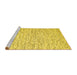 Sideview of Machine Washable Abstract Yellow Contemporary Rug, wshcon1853yw