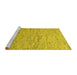 Sideview of Machine Washable Abstract Yellow Contemporary Rug, wshcon1854yw