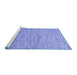 Sideview of Machine Washable Abstract Blue Contemporary Rug, wshcon1854blu