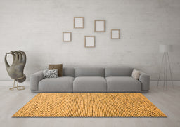Machine Washable Abstract Orange Contemporary Area Rugs in a Living Room, wshcon1854org