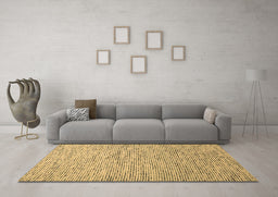 Machine Washable Abstract Brown Contemporary Rug in a Living Room,, wshcon1854brn