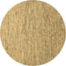 Round Abstract Brown Contemporary Rug, con1854brn