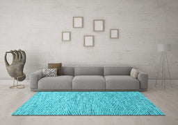 Machine Washable Abstract Light Blue Contemporary Rug in a Living Room, wshcon1854lblu