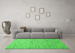 Machine Washable Abstract Green Contemporary Area Rugs in a Living Room,, wshcon1854grn