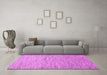 Machine Washable Abstract Pink Contemporary Rug in a Living Room, wshcon1854pnk