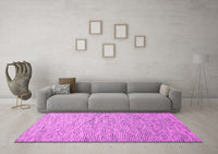 Machine Washable Abstract Pink Contemporary Rug, wshcon1854pnk