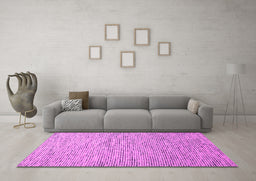 Machine Washable Abstract Pink Contemporary Rug in a Living Room, wshcon1854pnk
