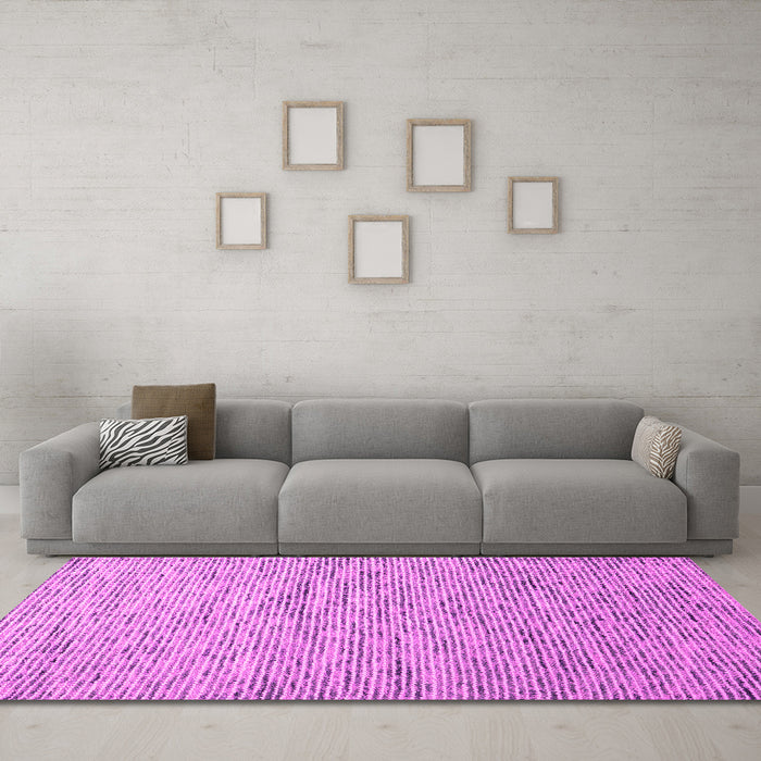 Machine Washable Abstract Pink Contemporary Rug in a Living Room, wshcon1854pnk
