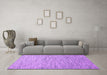 Machine Washable Abstract Purple Contemporary Area Rugs in a Living Room, wshcon1854pur