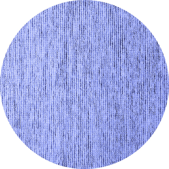 Round Abstract Blue Contemporary Rug, con1854blu