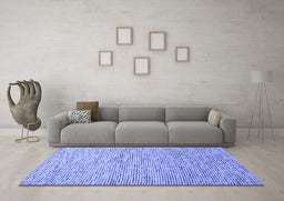 Machine Washable Abstract Blue Contemporary Rug in a Living Room, wshcon1854blu
