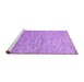 Sideview of Machine Washable Abstract Purple Contemporary Area Rugs, wshcon1854pur