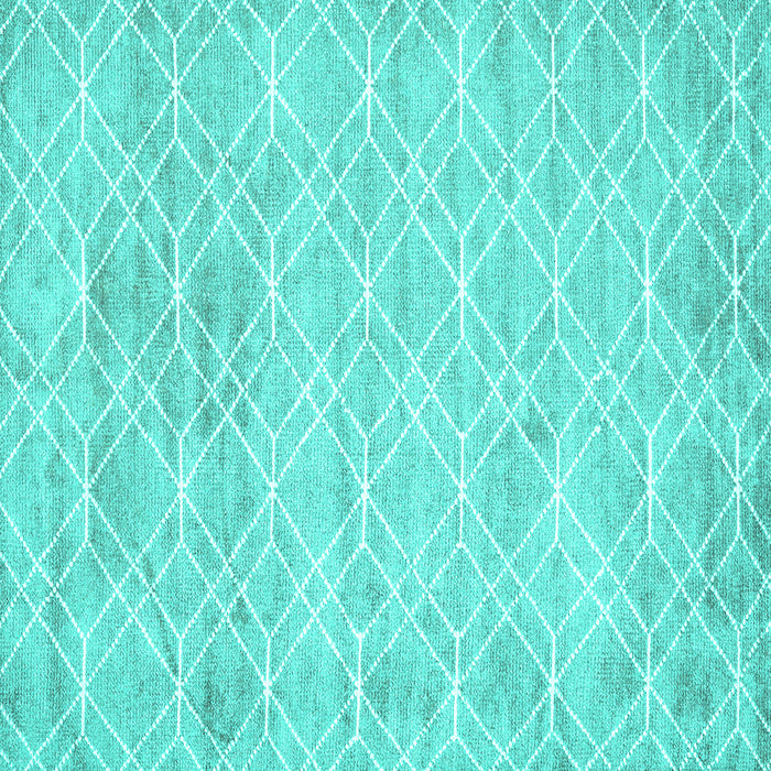 Square Abstract Turquoise Contemporary Rug, con1855turq